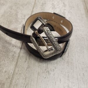 Brighton Vimtage Brown Leather Belt Size Small